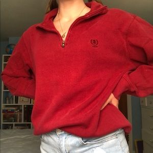 oversized half zip pullover